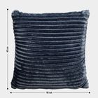 Dark Blue Ribbed Cushion, , small