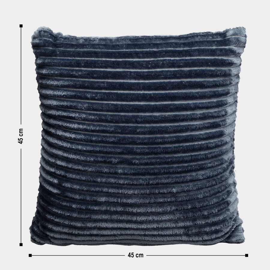 Dark Blue Ribbed Cushion, , large