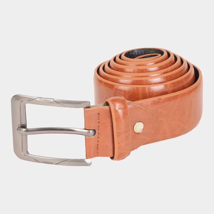 Men's Polyurethane Casual Belt, Size 36, Smooth/Plain, , large image number null