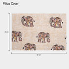 Beige Cotton Blend Pillow Cover, , small image number null