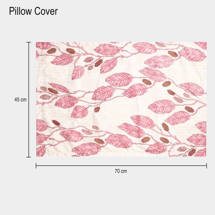 Pink Cotton Double Bedsheet With Pillow Cover, , large image number null