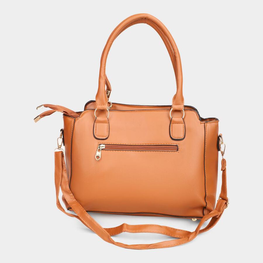 Women's Brown Polyurethane Hand Bag, , large image number null