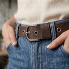 Women's Brown Nylon and Polyester Belt, , small