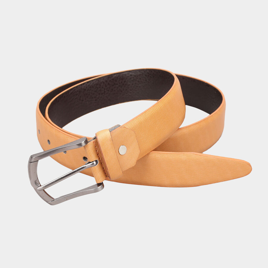 Men's Polyurethane Casual Belt, Size 40, Textured, , large image number null