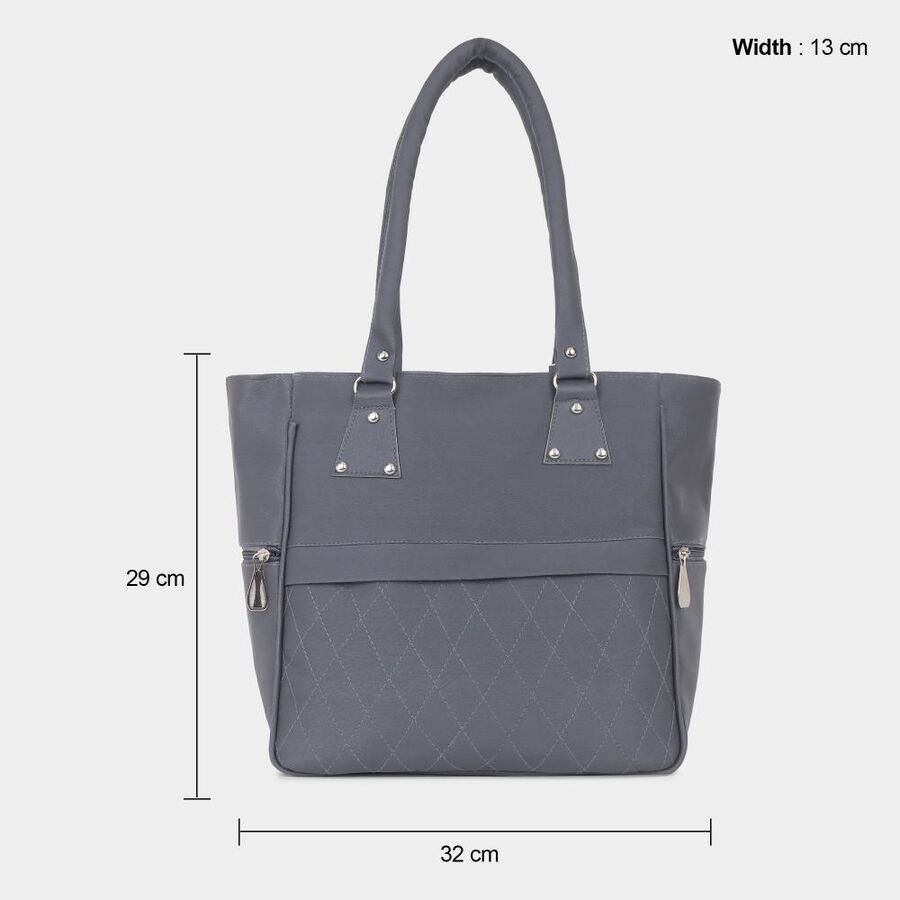 Women's Grey Polyurethane Hand Bag, , large image number null
