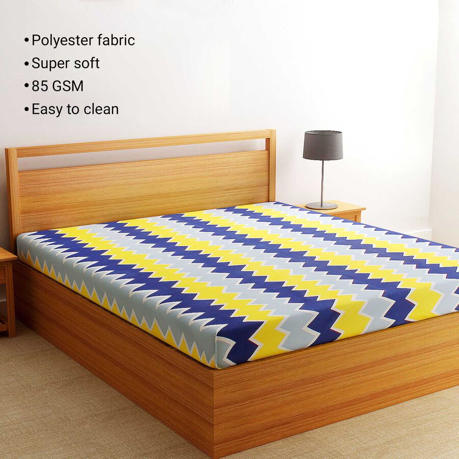 95 GSM Microfiber Double Bedsheet, , large image number null