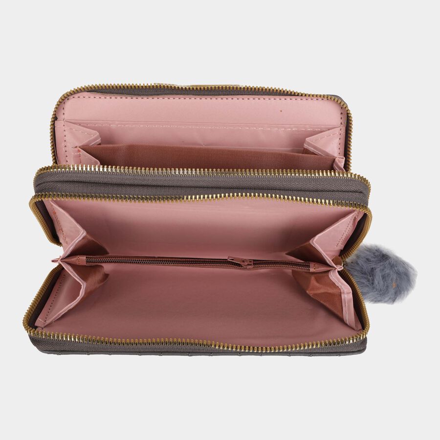 Women's Polyurethane Zipper Clutch Bag, , large image number null