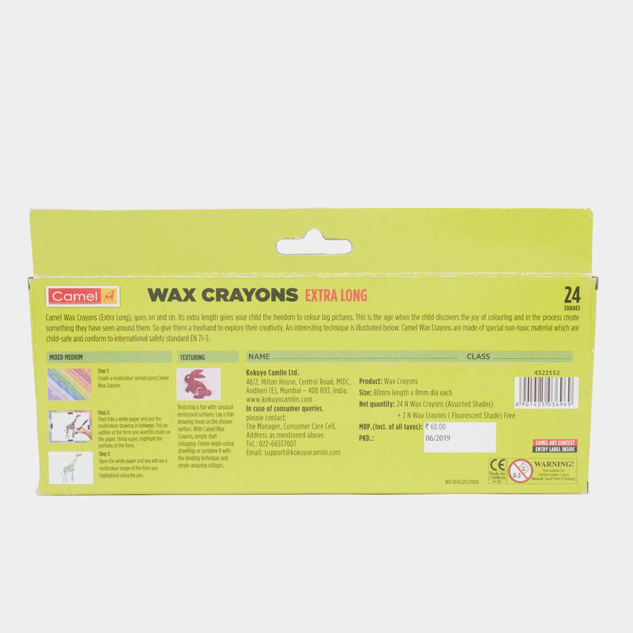 Wax Crayons 24 Shades, , large image number null