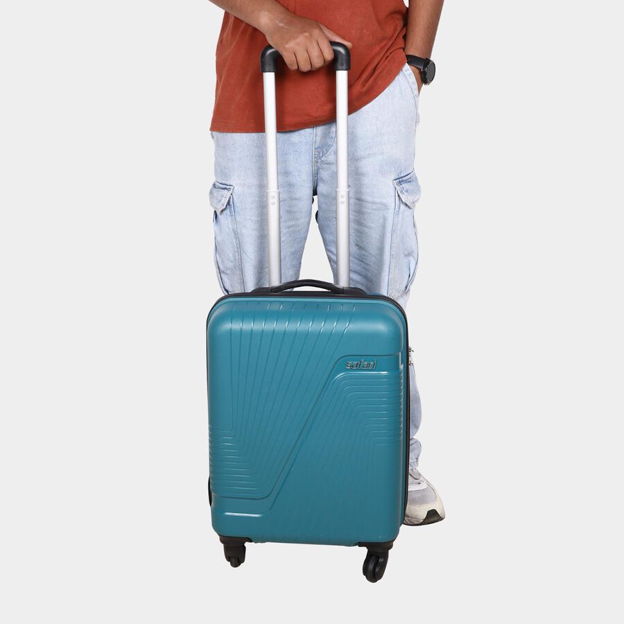 4-Wheel Light Blue PVC Matee Hard Case Trolley, Small, , large image number null
