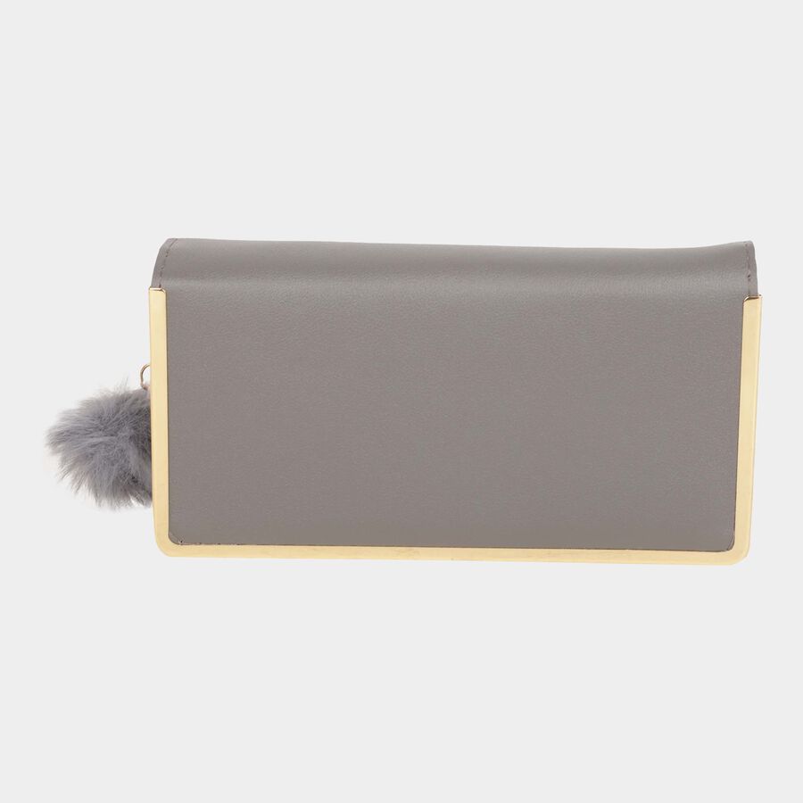 Women's Polyurethane Zipper Hand Pouch, , large image number null