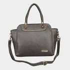 Women's Dark Grey Polyurethane Tote Bag, , small image number null