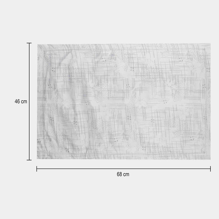 120 GSM Grey Microfiber Double Bedsheet With Pillow Cover, , large image number null