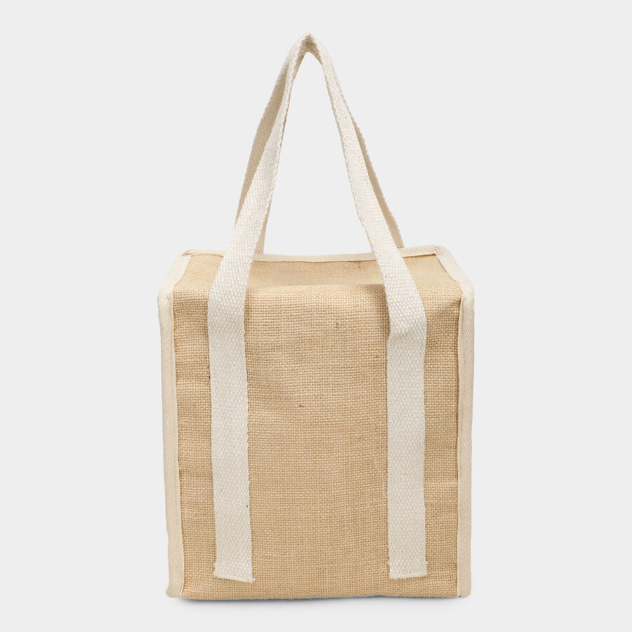 Beige Jute Lunch Bag, , large image number null