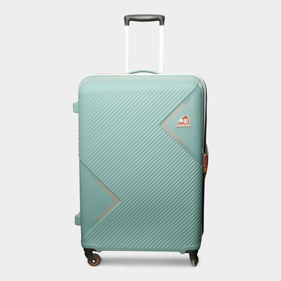 4-Wheel Dark Green PVC Matee Hard Case Trolley, Large, , large image number null