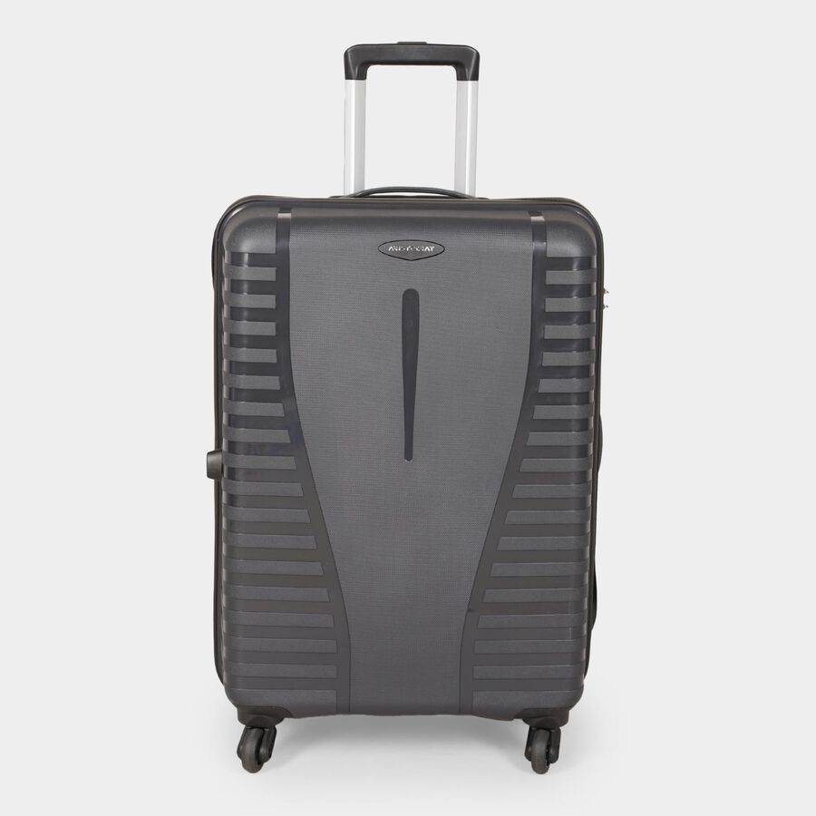 4-Wheel Dark Grey Polypropylene Hard Case Trolley, Medium, , large image number null