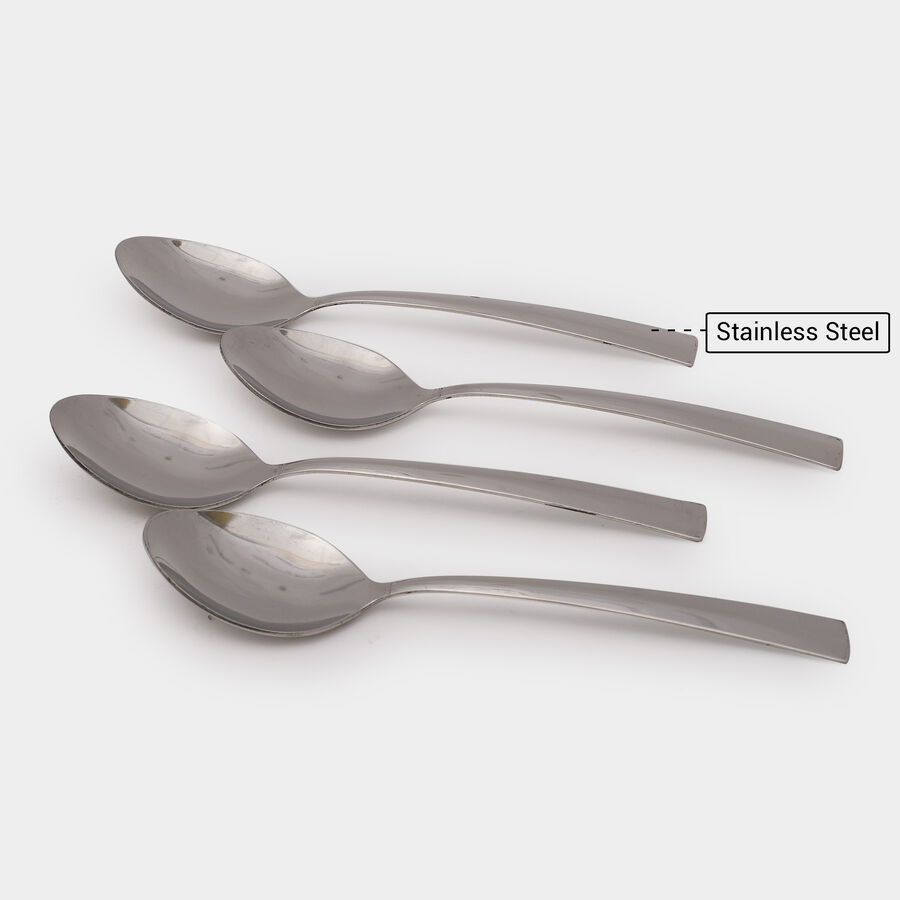 Stainless Steel Dessert Spoon - 4 Pcs., , large image number null