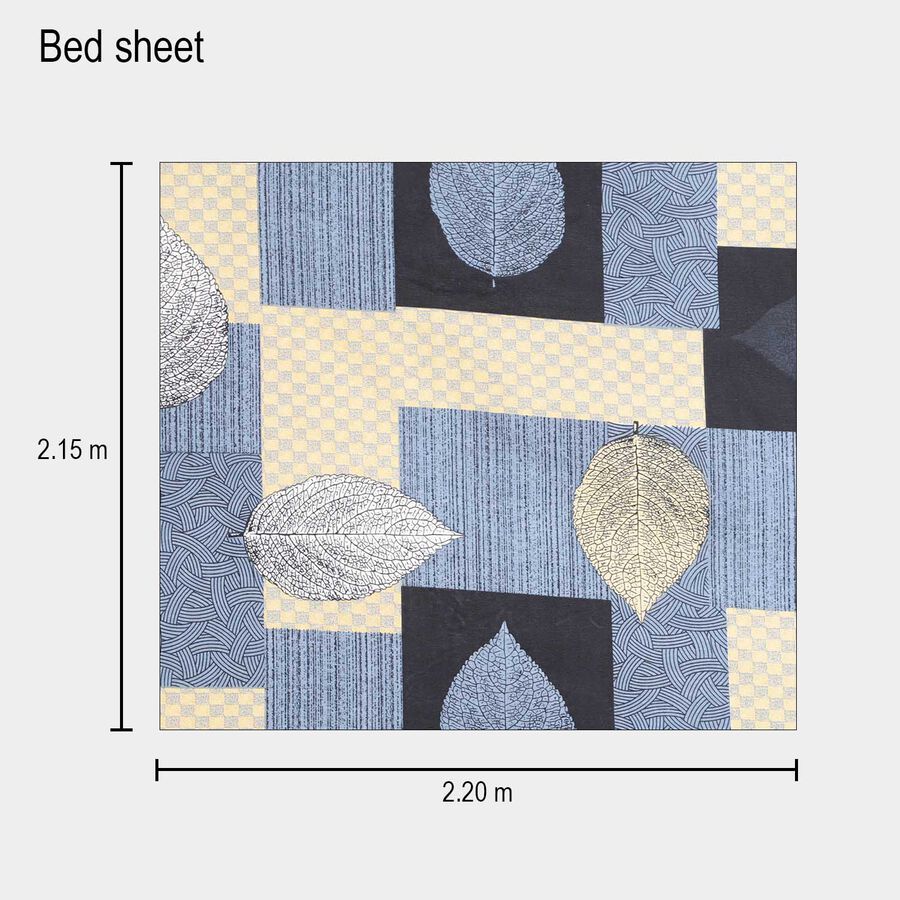 90 GSM Dark Blue Microfiber Double Bedsheet, , large image number null