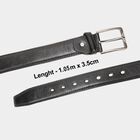 Men's Black Polyurethane Formal Belt, , small