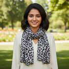 Grey Fabric Scarf, , small