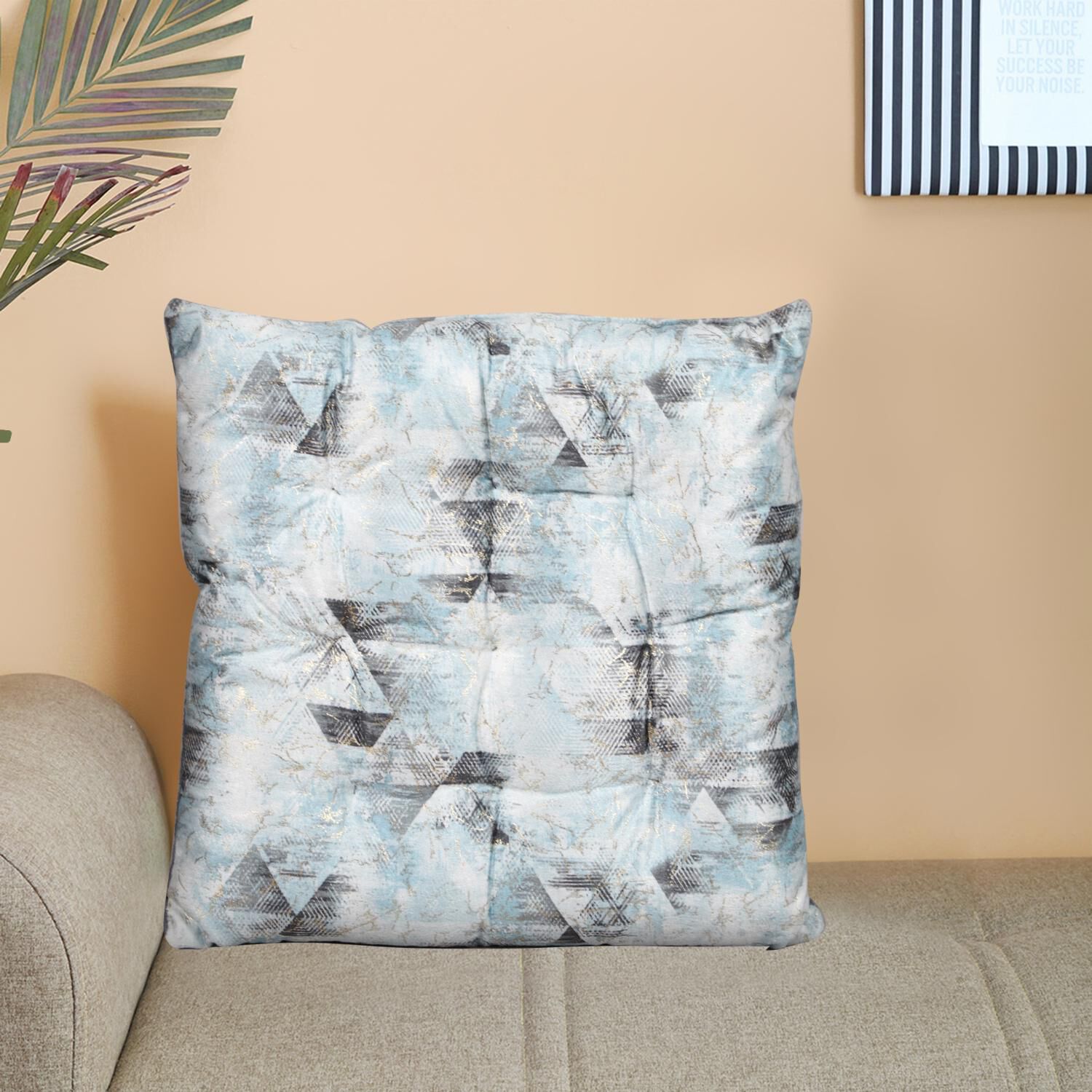 Home Beautiful                         Grey Polyester Cushion