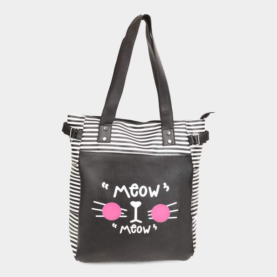 Black Polyurethane Bag, , large