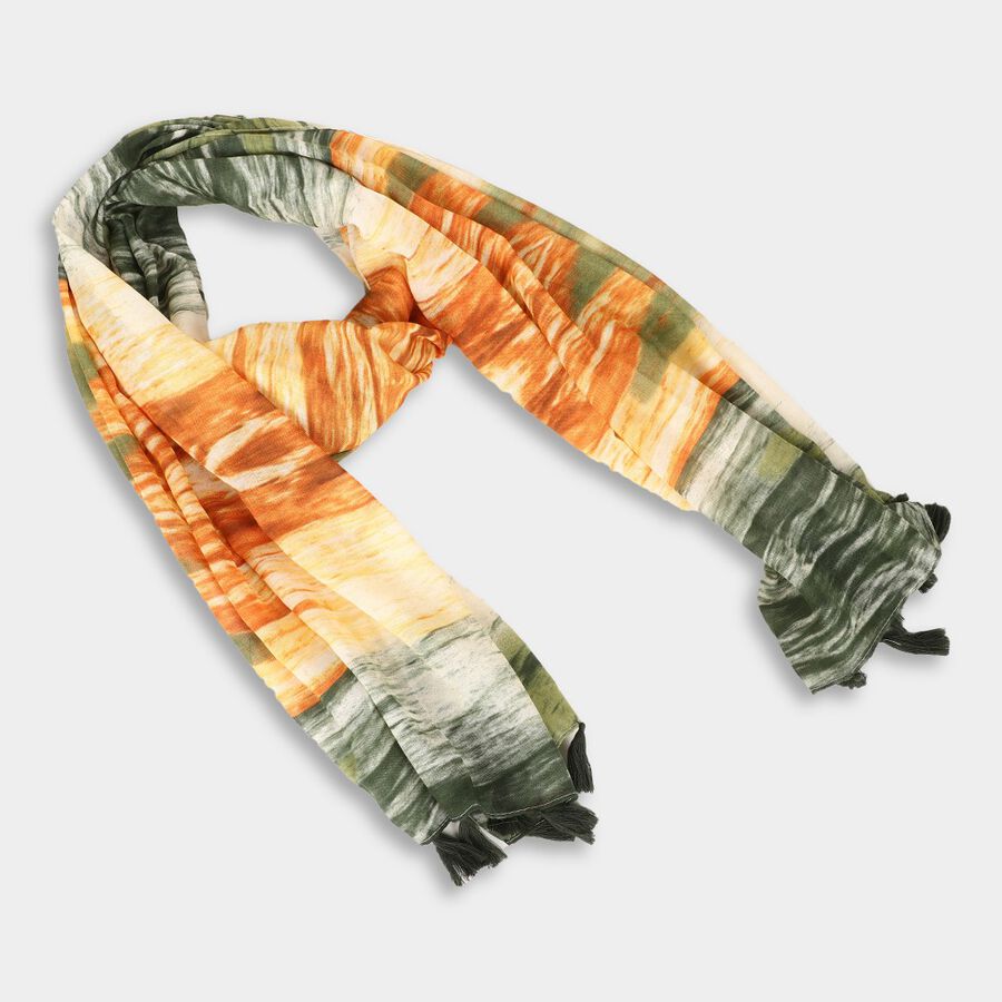 Women's Beige Viscose Scarf, , large image number null