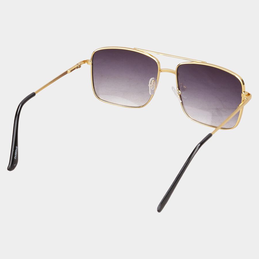 Men's Metal Gradient Rectangle Sunglasses, , large image number null