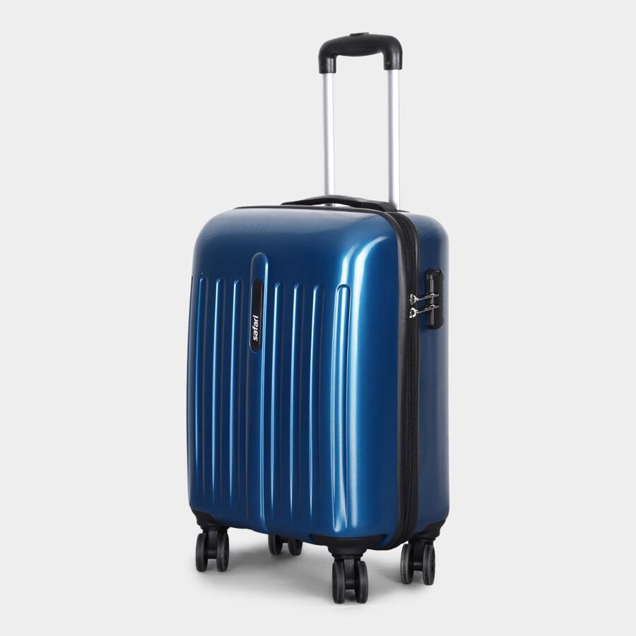 8-Wheel Dark Blue Polypropylene Hard Case Trolley, Small, , large image number null