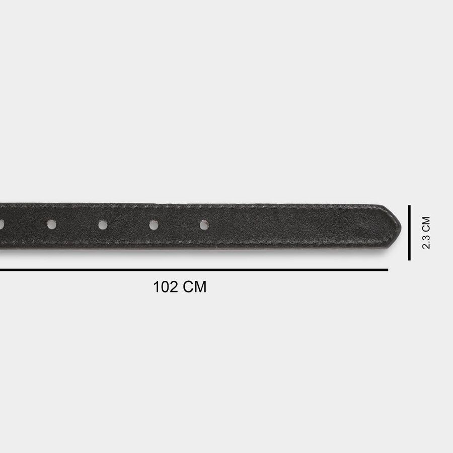 Women's Black Polyurethane Belt, , large image number null