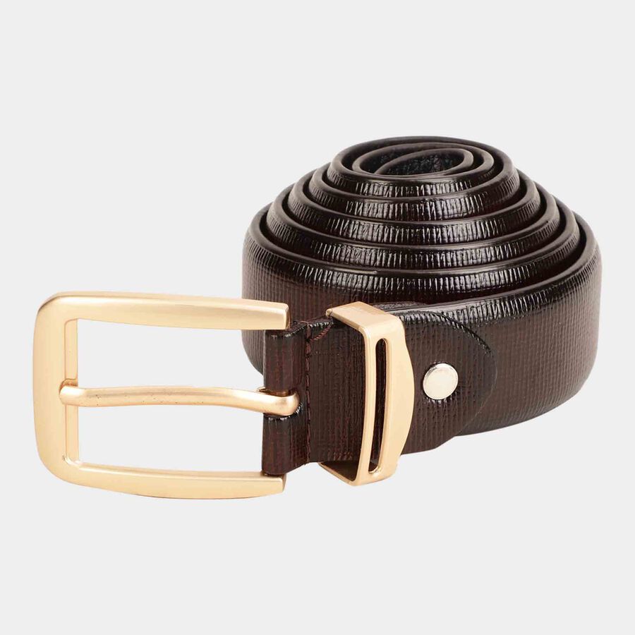 Men's Brown Polyurethane Formal Belt, , large image number null