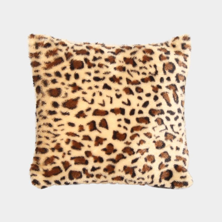 Leopard Printed Velvet Cushion, , large