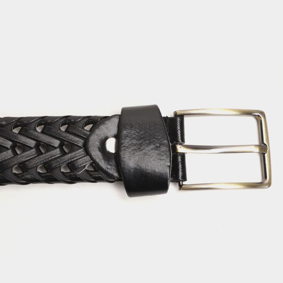 Men's Black Polyurethane Casual Belt, , large image number null
