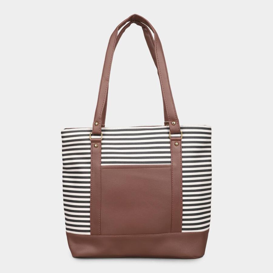 Women's Brown Pu Hand Bag, , large