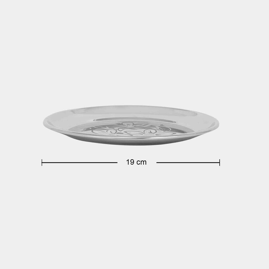 Stainless Steel Plate, 19 cm Dia., , large image number null