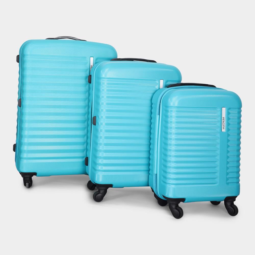 Magnum By Safari 3 Pcs. 4 wheel Polypropylene Hard Case Trolley Small Medium Large Vishal Mega Mart India