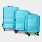 4-Wheel Light Blue Polypropylene Hard Case Trolley, Small + Medium + Large, , small image number null