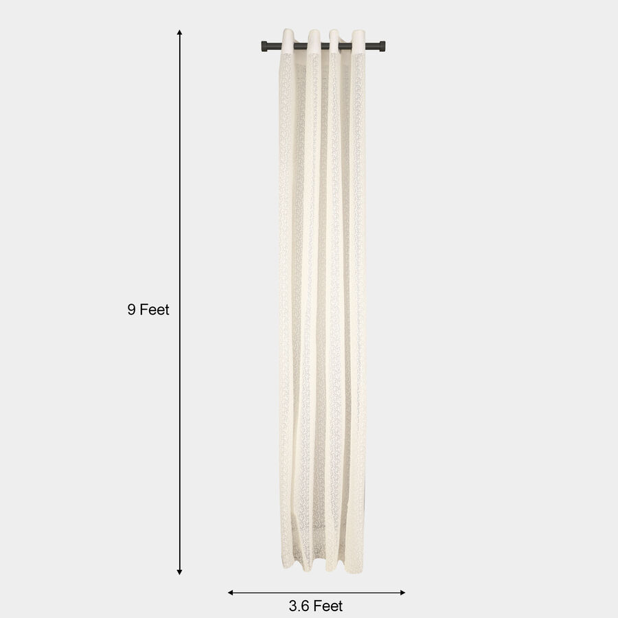 5ft. Cream Polyester Curtain, , large