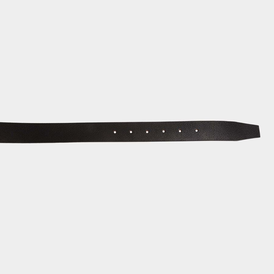 Men's Black Leather Formal Belt, , large image number null