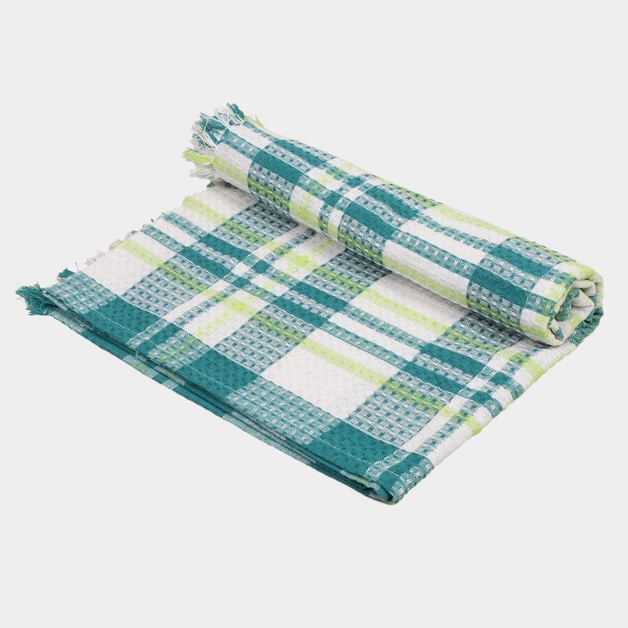 220 GSM Teal Blue Cotton Blend Bath Towel, , large image number null
