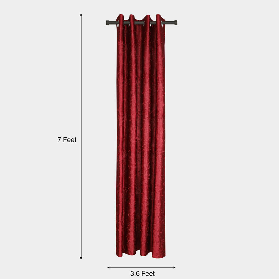 7ft. Maroon Microfiber Door Curtain, , large image number null