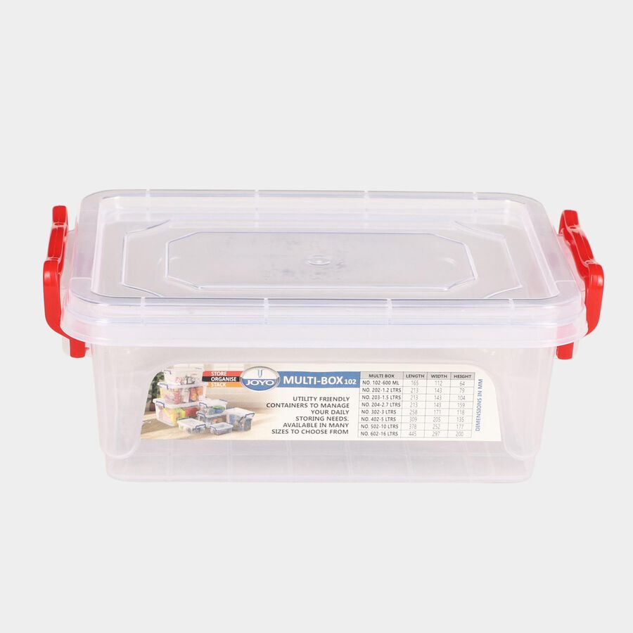 Transparent Plastic Container Set of  3, , large image number null