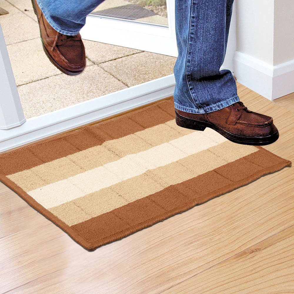 Home Beautiful                         Anti-Skid Brown Polyester Door Mat