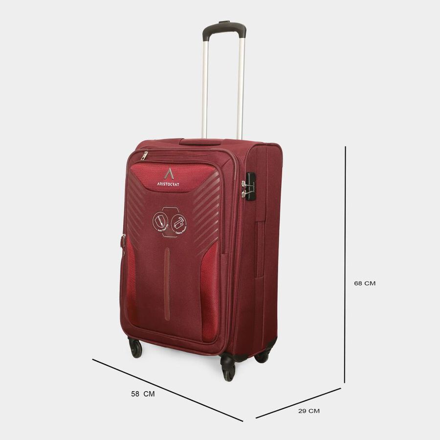 4-Wheel Polyester Soft Case Trolley, Medium, , large image number null