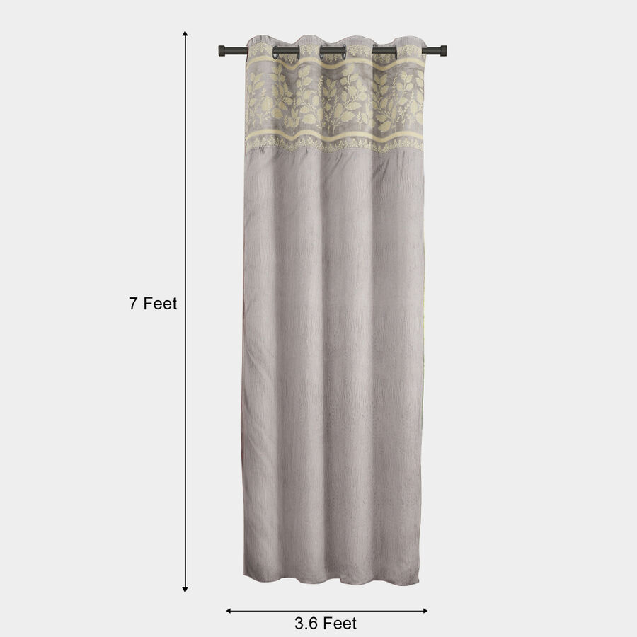 7 ft. Dark Grey Polyester Curtain, , large image number null