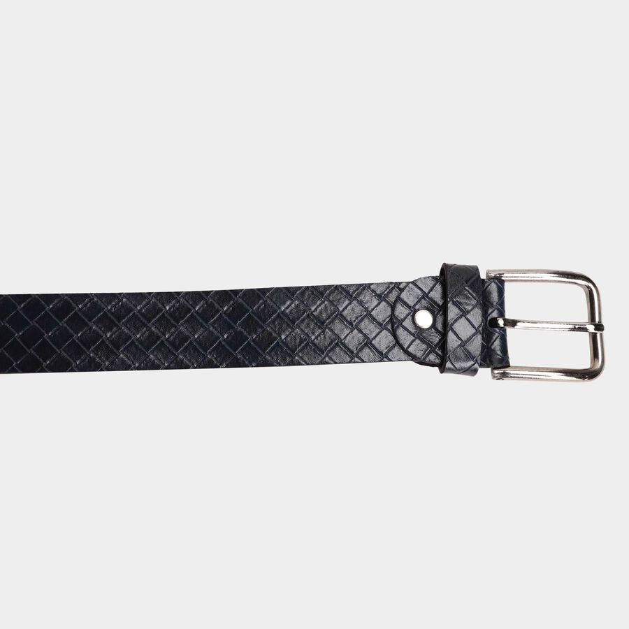 Men's Navy Blue Polyurethane Casual Belt, , large image number null