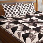 125 GSM Black Microfiber Double Bedsheet With Pillow Cover, , small image number null