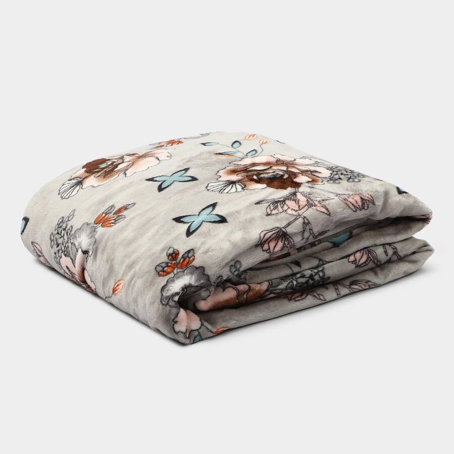 Grey Polyester Blanket, , large