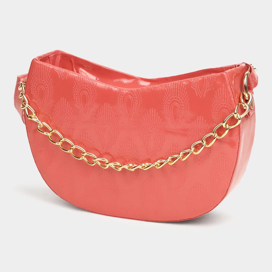 Women's Peach Polyurethane Sling Bag, , large image number null