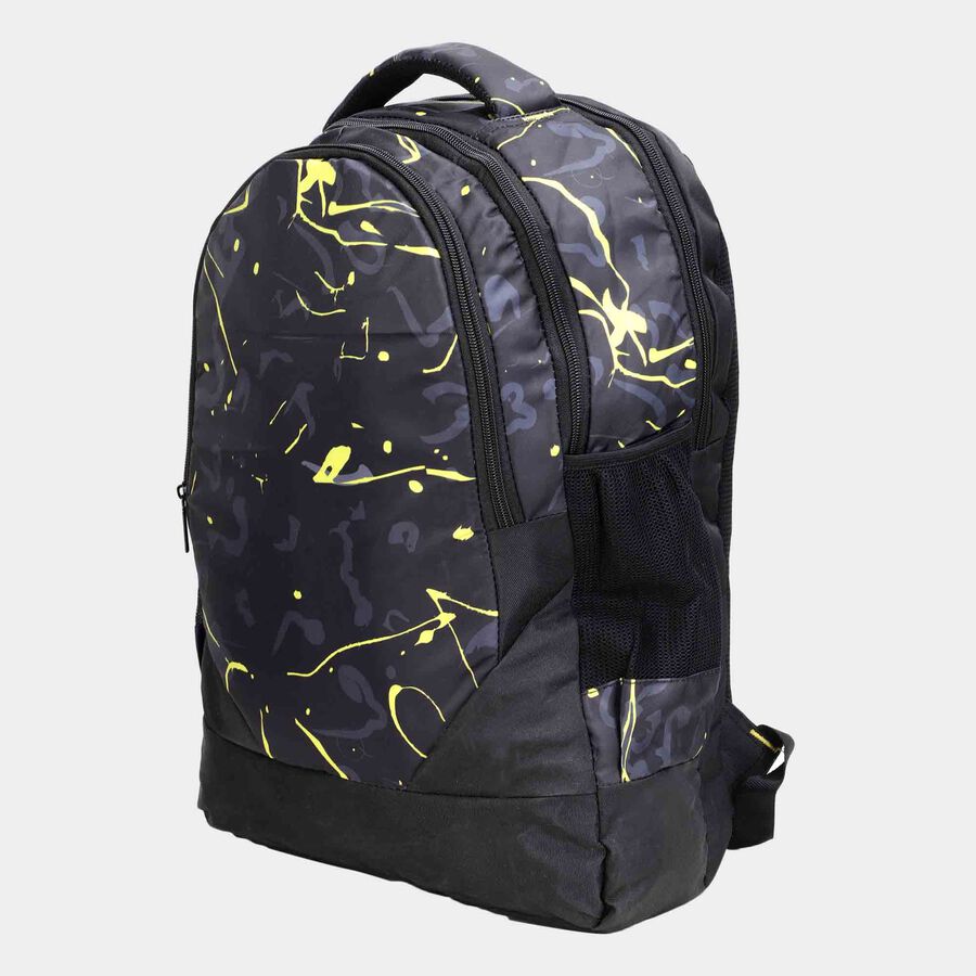 Black, Yellow Backpack with Laptop Sleeve, 35 L(Approx), , large image number null