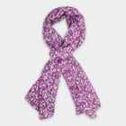 Women's Purple Polyester Scarf, , small image number null
